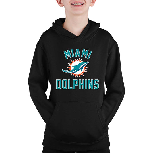 Miami Dolphins NFL Youth Gameday Hooded Sweatshirt - Black