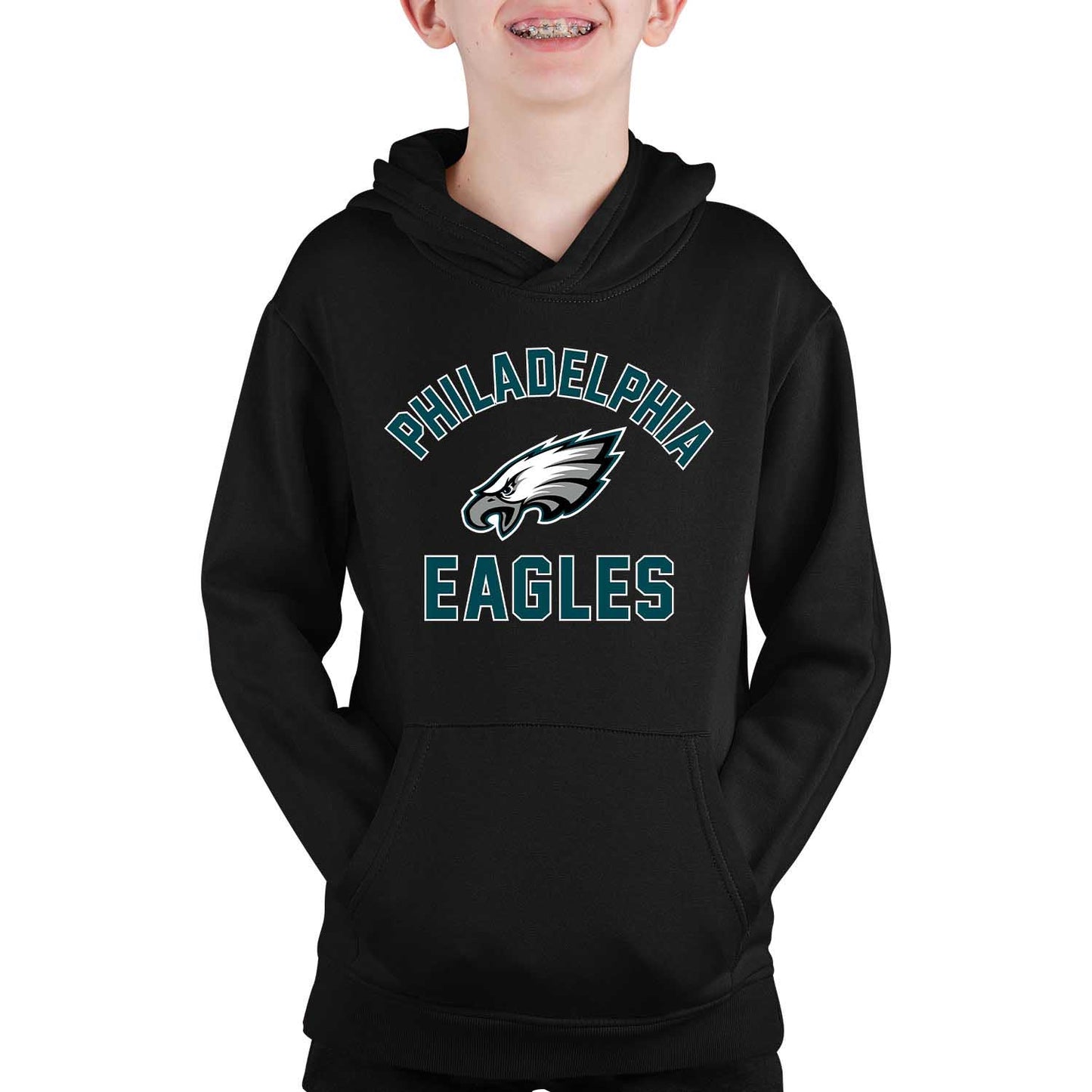 Philadelphia Eagles NFL Youth Gameday Hooded Sweatshirt - Black