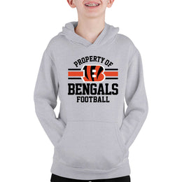 Cincinnati Bengals NFL Youth Property Of Hooded Sweatshirt - Sport Gray