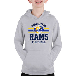 Los Angeles Rams NFL Youth Property Of Hooded Sweatshirt - Sport Gray