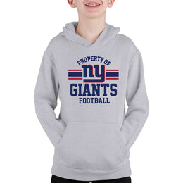 New York Giants NFL Youth Property Of Hooded Sweatshirt - Sport Gray