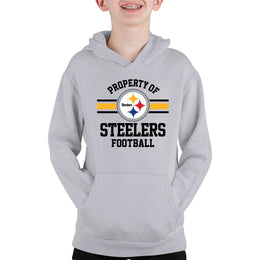 Pittsburgh Steelers NFL Youth Property Of Hooded Sweatshirt - Sport Gray