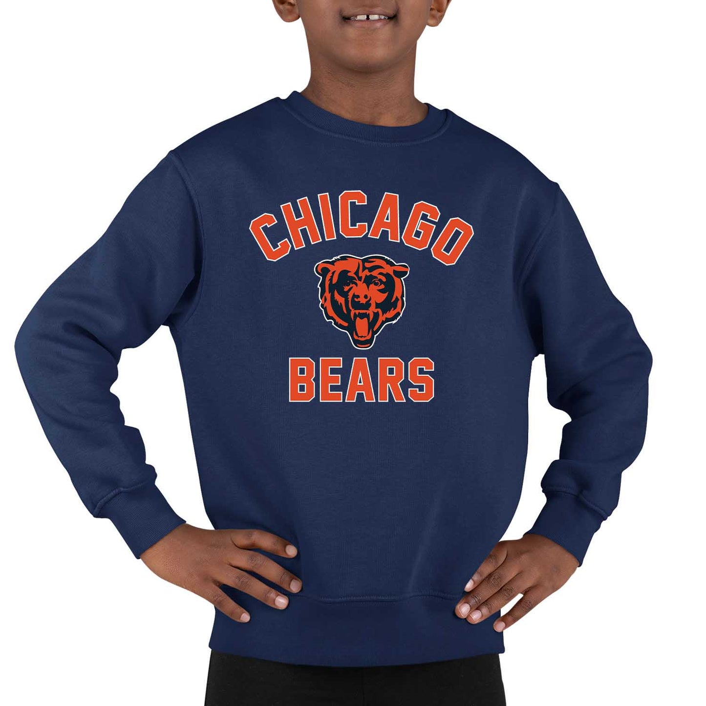 Chicago Bears NFL Youth Gameday Crewneck Sweatshirt - Navy