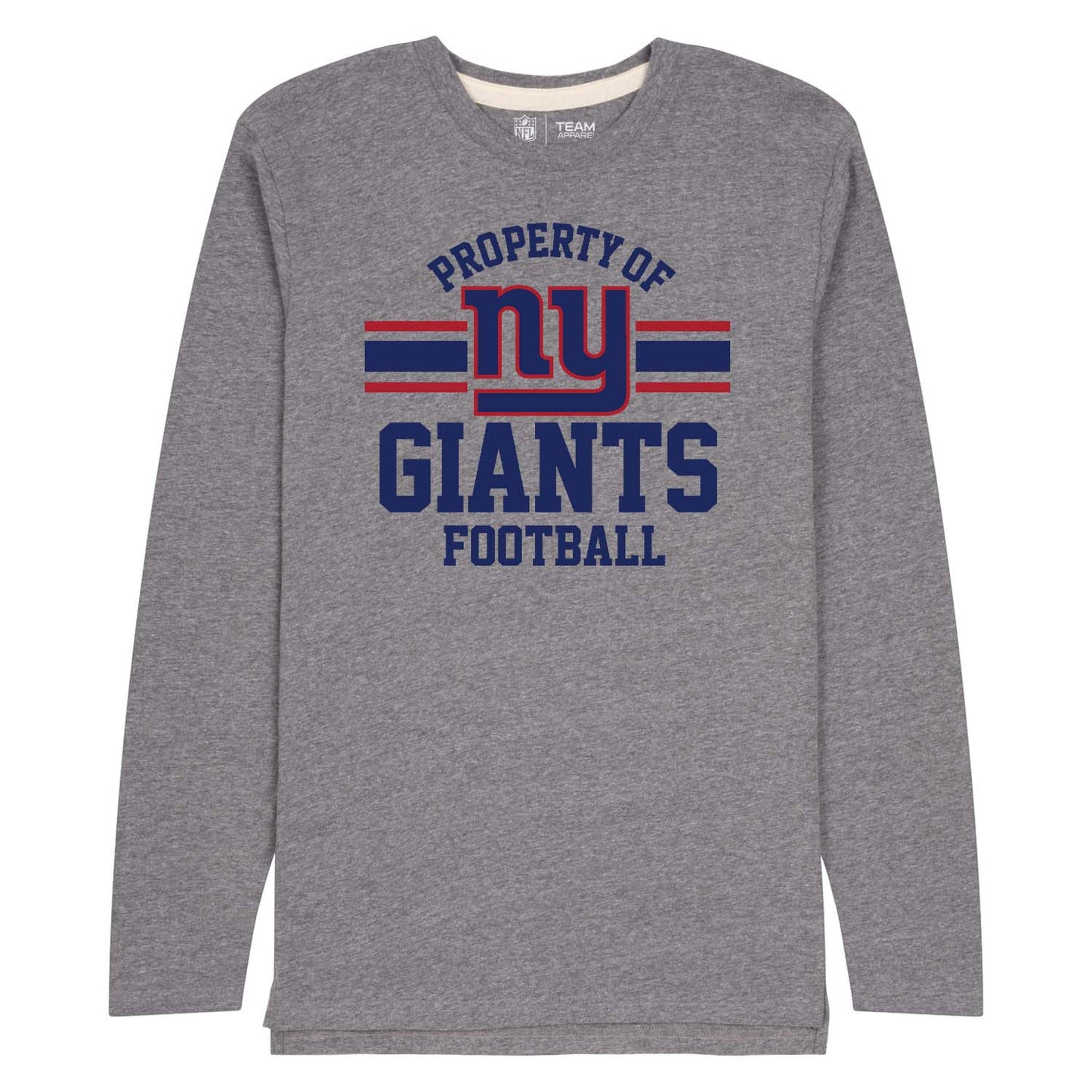 New York Giants NFL Adult Property Of Long SleeveT Shirt - Sport Gray