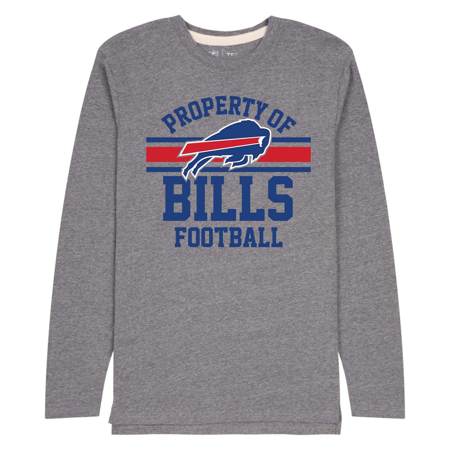 Buffalo Bills NFL Adult Property Of Long SleeveT Shirt - Sport Gray