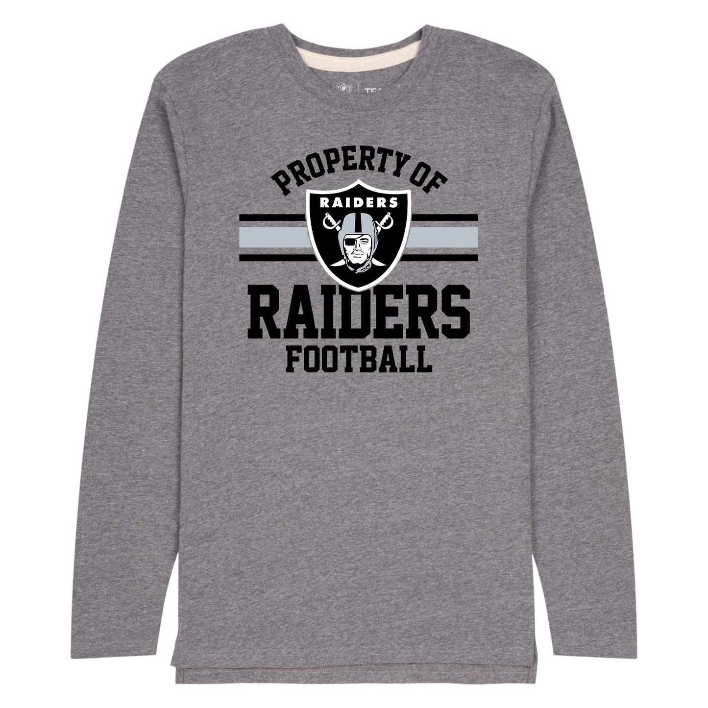 Las Vegas Raiders NFL Adult Property Of Long SleeveT Shirt - Sport Gray