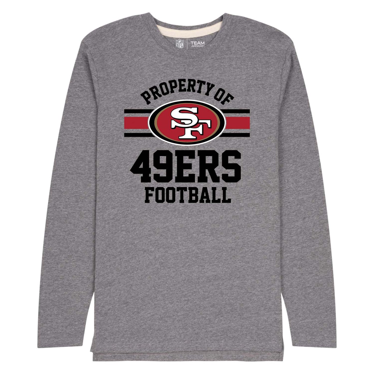 San Francisco 49ers NFL Adult Property Of Long SleeveT Shirt - Sport Gray