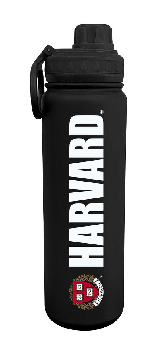 Harvard Crimson NCAA Stainless Steel Water Bottle - Black