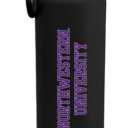 Northwestern Wildcats NCAA Stainless Steel Water Bottle - Black