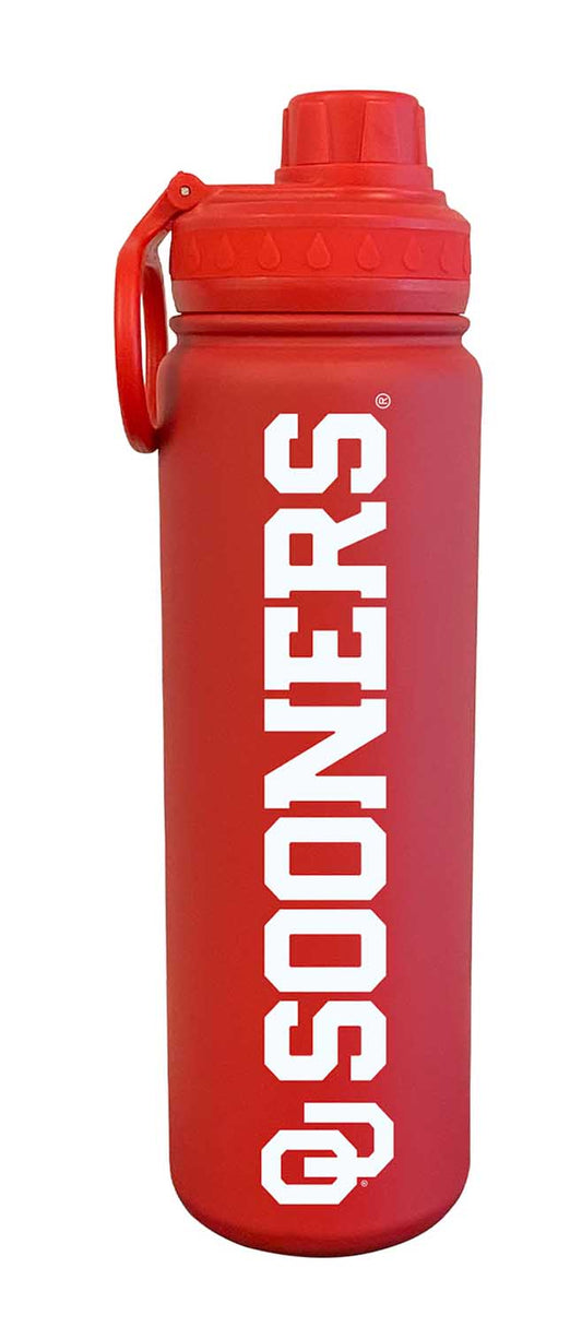 Oklahoma Sooners NCAA Stainless Steel Water Bottle - Crimson