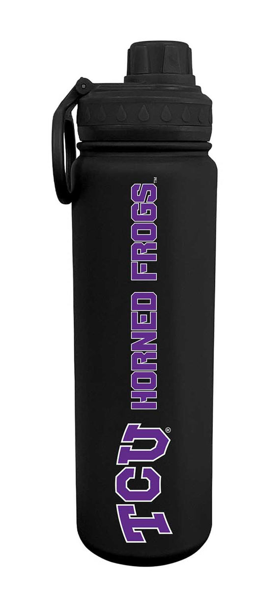 TCU Horned Frogs NCAA Stainless Steel Water Bottle - Black
