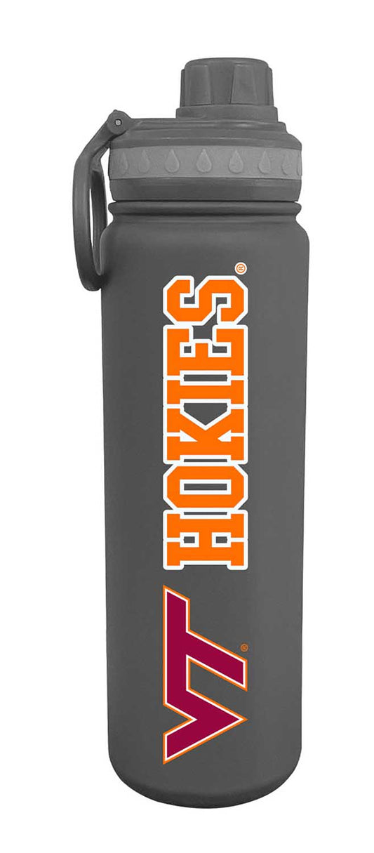Virginia Tech Hokies NCAA Stainless Steel Water Bottle - Sport Gray