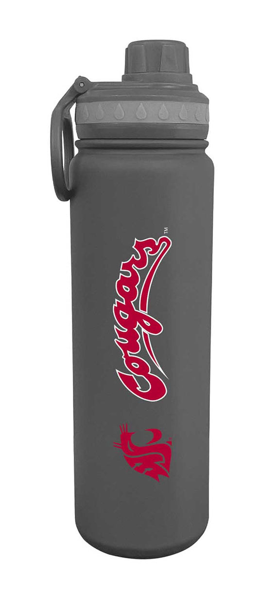 Washington State Cougars NCAA Stainless Steel Water Bottle - Sport Gray
