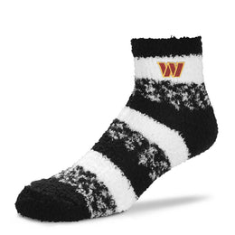 Washington Commanders NFL Cozy Soft Slipper Socks - Black