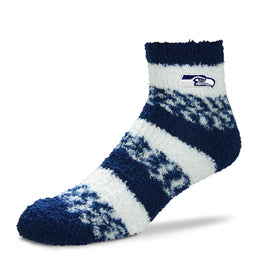 Seattle Seahawks NFL Cozy Soft Slipper Socks - Navy