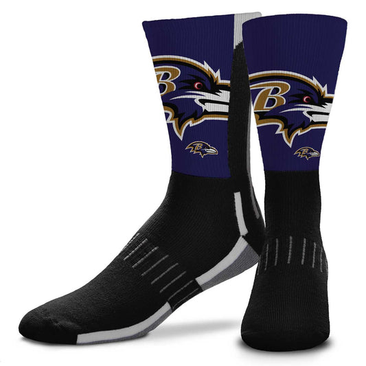 Baltimore Ravens NFL Youth V Curve Socks - Black