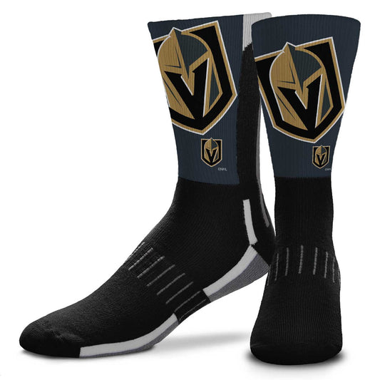 Las Vegas Golden Knights Adult NHL Zoom Curve Team Crew Socks - Black