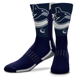 Vancouver Canucks Adult NHL Zoom Curve Team Crew Socks - Navy