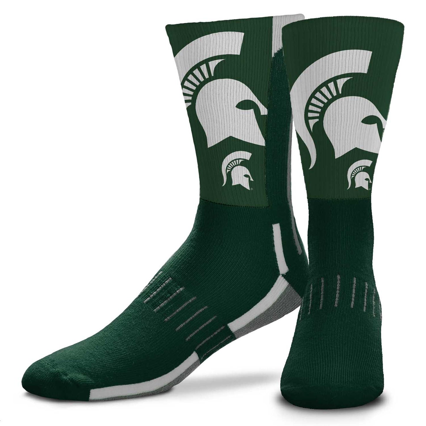Michigan State Spartans NCAA Youth University Socks - Lime Green