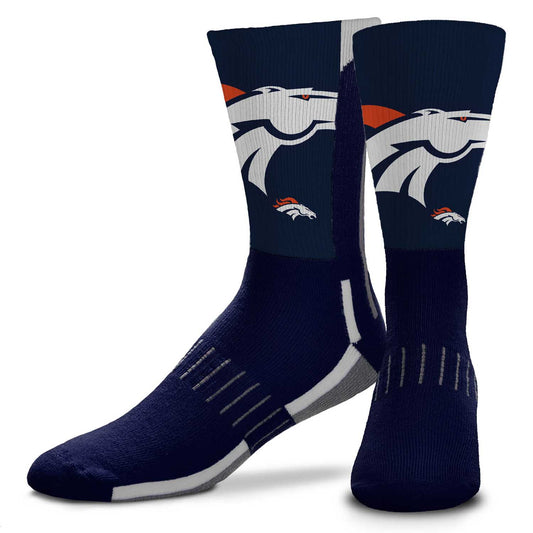 Denver Broncos NFL Adult Curve Socks - Indigo/Navy