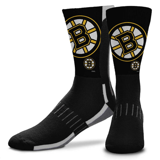 Boston  Bruins Youth NHL Zoom Curve Team Crew Socks - Black