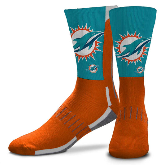 Miami Dolphins NFL Adult Curve Socks - Orange