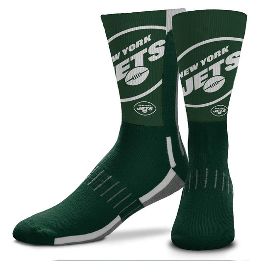 New York Jets NFL Adult Curve Socks - Forest Green