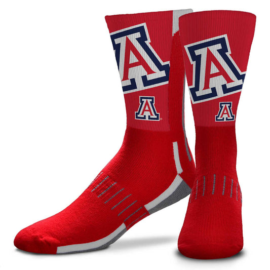 Arizona Wildcats NCAA Adult State and University Crew Socks - Cardinal
