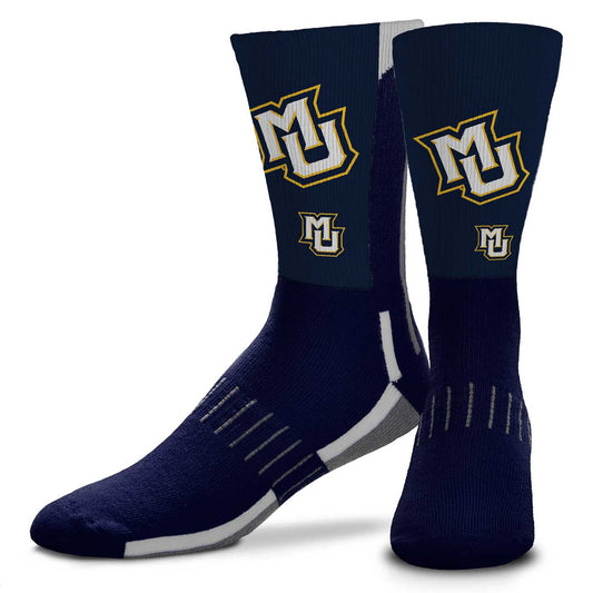 Marquette Golden Eagles NCAA Adult State and University Crew Socks - Indigo/Navy