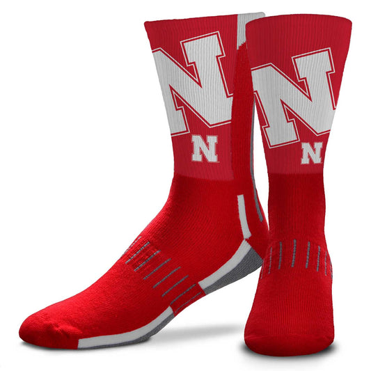 Nebraska Cornhuskers NCAA Adult State and University Crew Socks - Cardinal