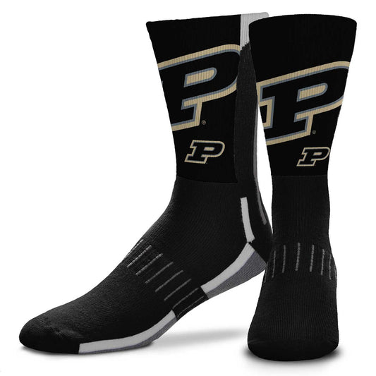 Purdue Boilermakers NCAA Adult State and University Crew Socks - Charcoal