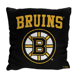 Boston  Bruins NHL Decorative Pillows- Enhance Your Space with Woven Throw Pillows - Black