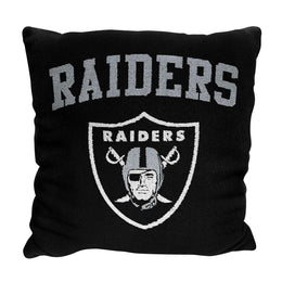 Las Vegas Raiders NFL Decorative Football Throw Pillow - Black