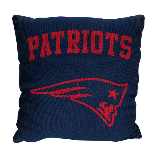 New England Patriots NFL Decorative Football Throw Pillow - Navy