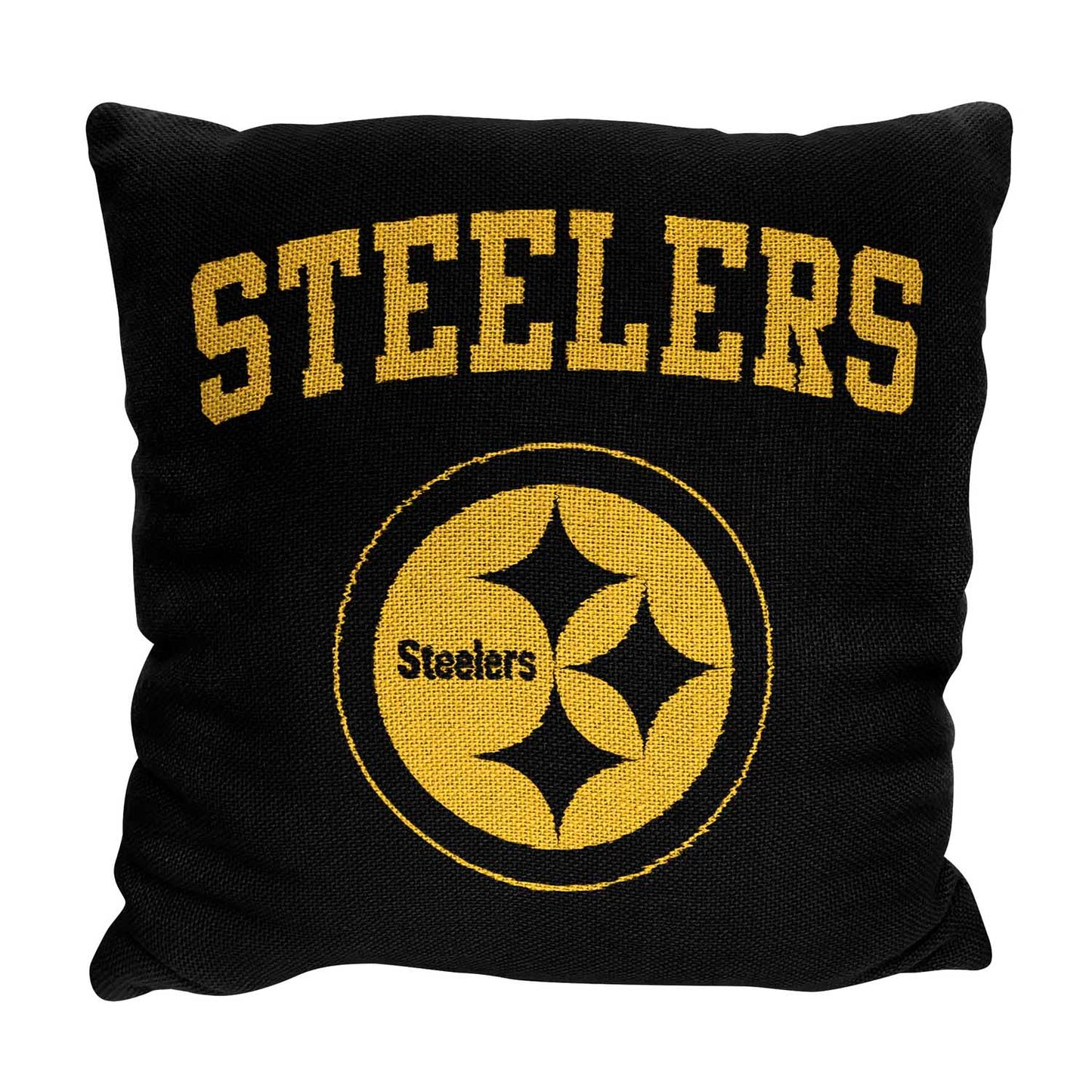 Pittsburgh Steelers NFL Decorative Football Throw Pillow - Black