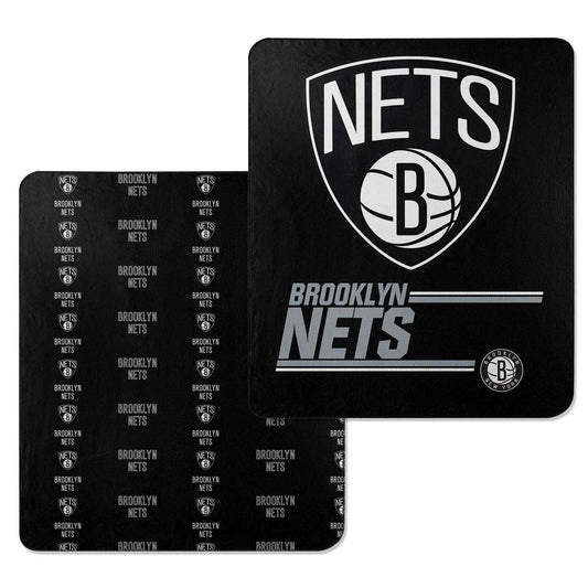 Brooklyn Nets NBA Double Sided Blanket - Black