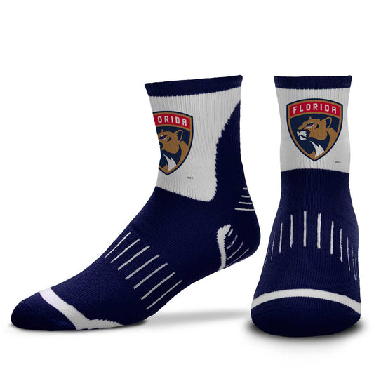 Florida Panthers NHL Adult Surge Team Mascot Mens and Womens Quarter Socks - Navy