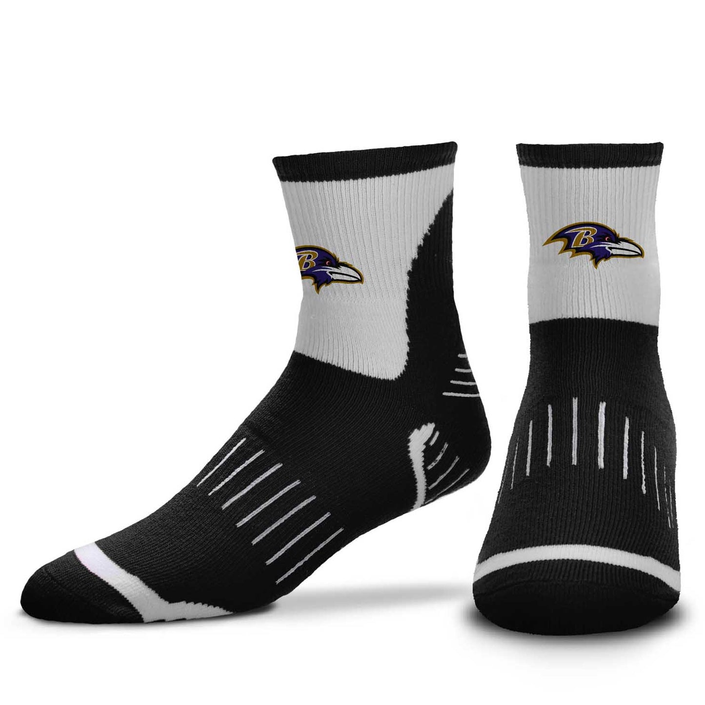 Baltimore Ravens NFL Youth Performance Quarter Length Socks - Black