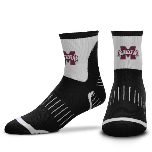 Mississippi State Bulldogs NCAA Youth Surge Team Mascot Quarter Socks - Black