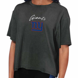 New York Giants NFL Women's Crop Top - Black