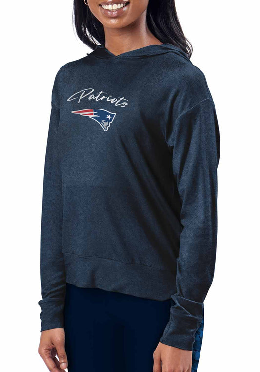 New England Patriots NFL Women's Session Pullover Hoodie - Navy