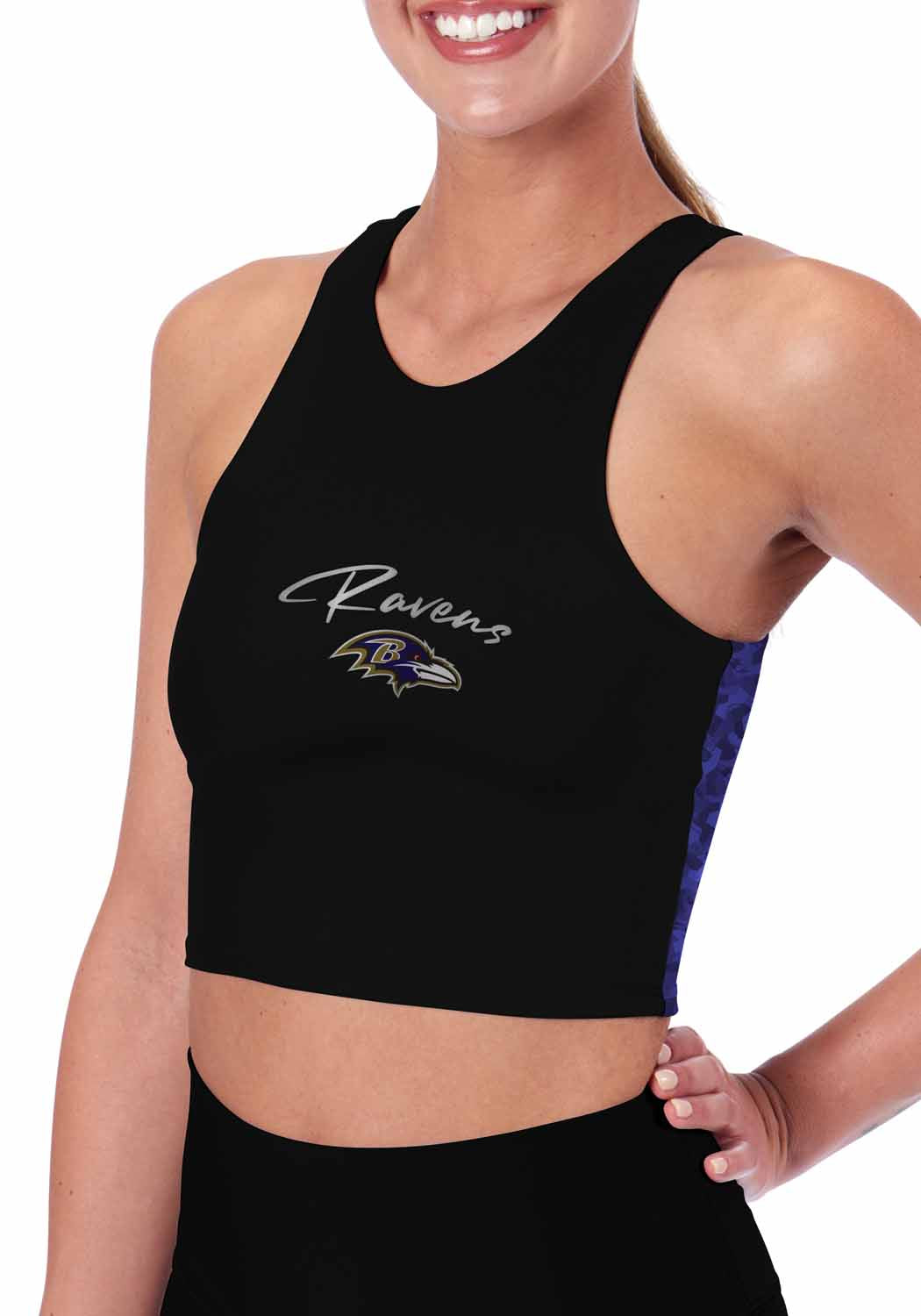 Baltimore Ravens NFL Women's Sports Bra Activewear - Black