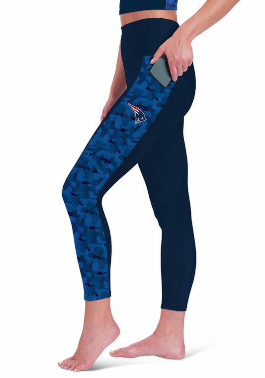 New England Patriots NFL High Waisted Leggings for Women - Navy