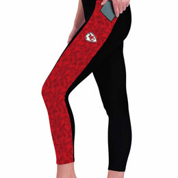 Kansas City Chiefs NFL High Waisted Leggings for Women - Black