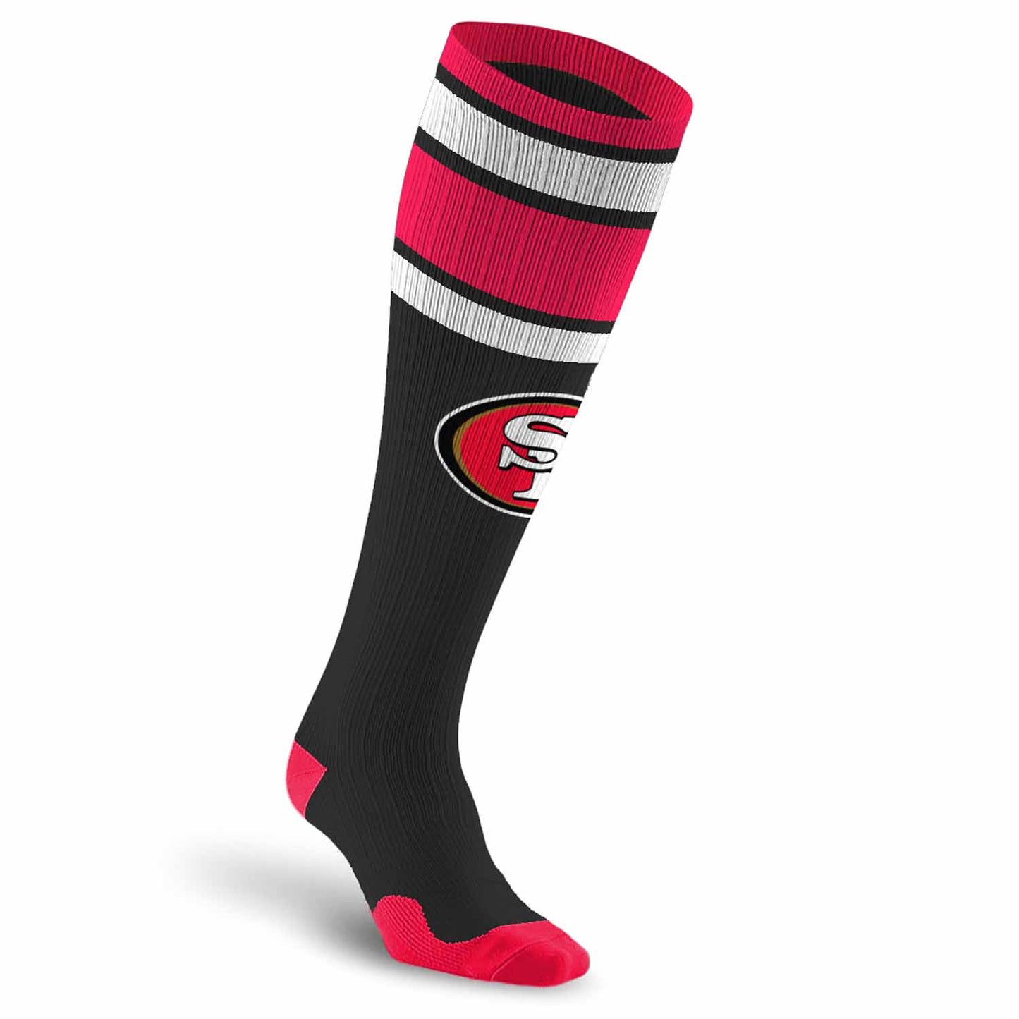 San Francisco 49ers NFL Adult Knee High-Performance Socks - Black