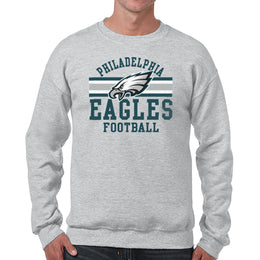 Philadelphia Eagles NFL Team Stripe Crew Sweatshirt - Sport Gray