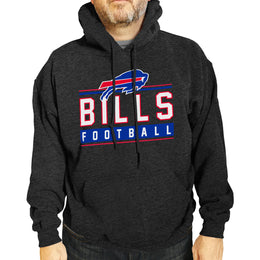 Buffalo Bills NFL Adult True Fan Hooded Charcoal Sweatshirt - Charcoal