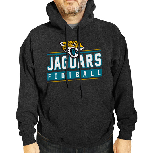 Jacksonville Jaguars NFL Adult True Fan Hooded Charcoal Sweatshirt - Charcoal