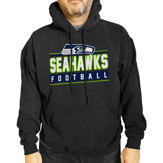 Seattle Seahawks NFL Adult True Fan Hooded Charcoal Sweatshirt - Charcoal