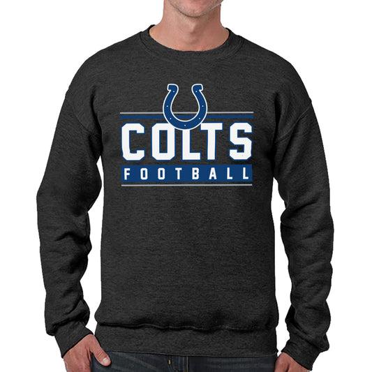 Indianapolis Colts NFL Adult True Fan Crewneck Sweatshirt - Charcoal